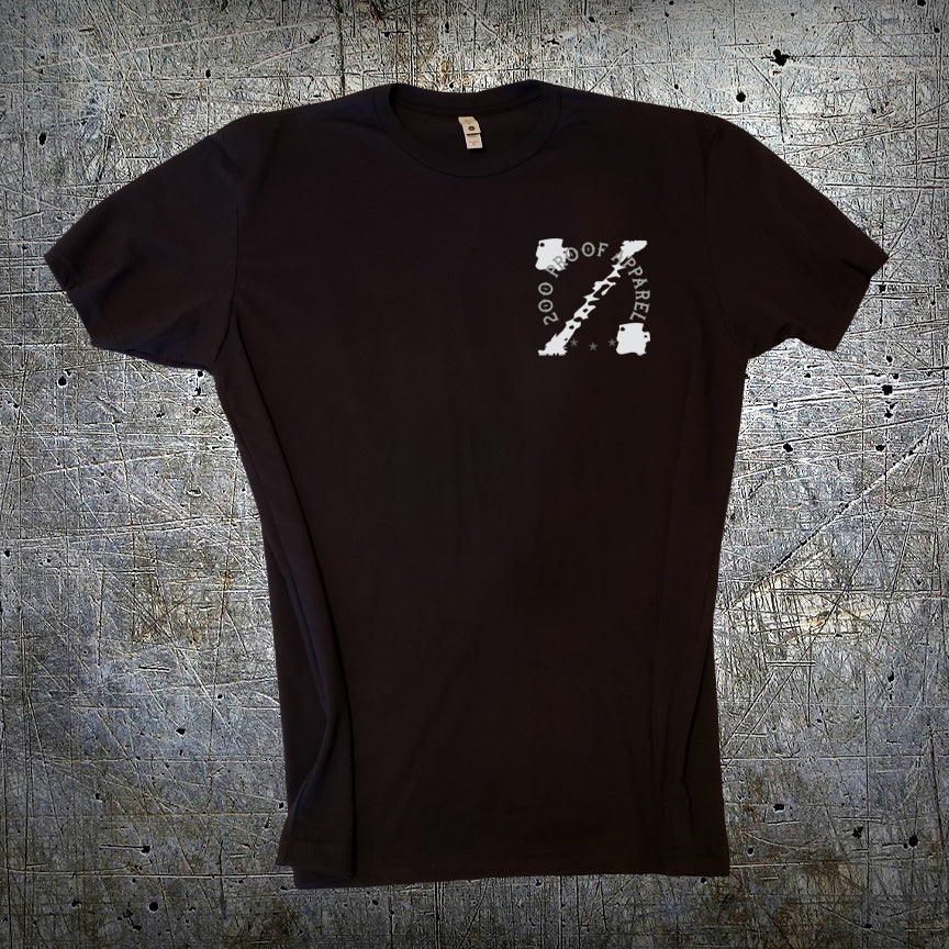 100% Intensity 2 Gray on black tee