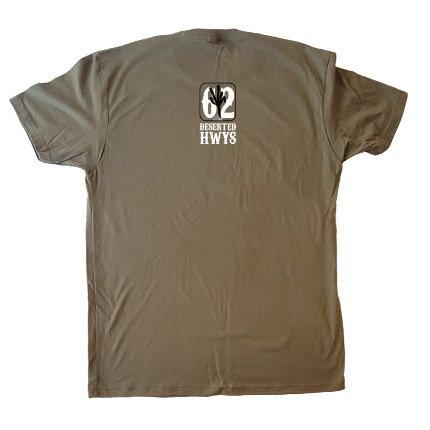 Joshua Tree Rocks T Shirt 2 - Front Design - Army Green