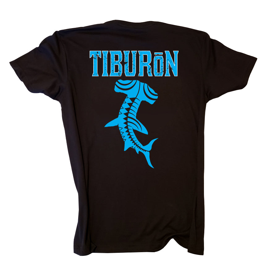 Tiburon Hammerhead Shark T Shirt Black