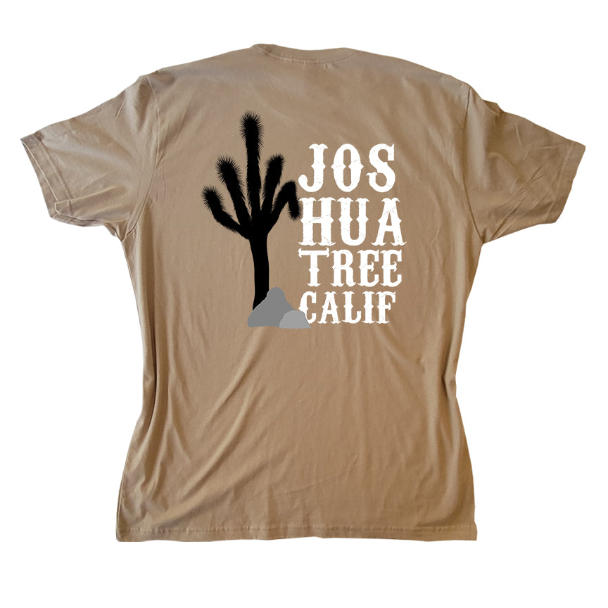 Joshua Tree Calif Middle Finger T Shirt 2 Tan