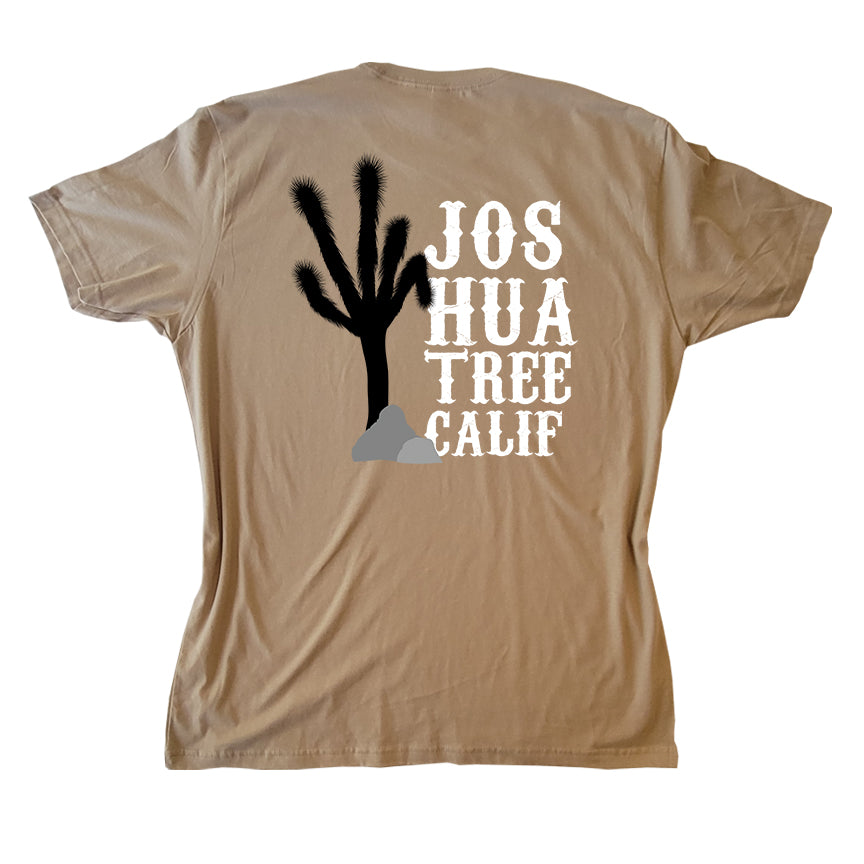 Joshua Tree Calif Peace Sign T Shirt 2 Tan