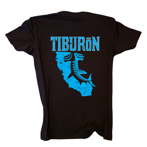 Tiburon CA Shark T Shirt Black
