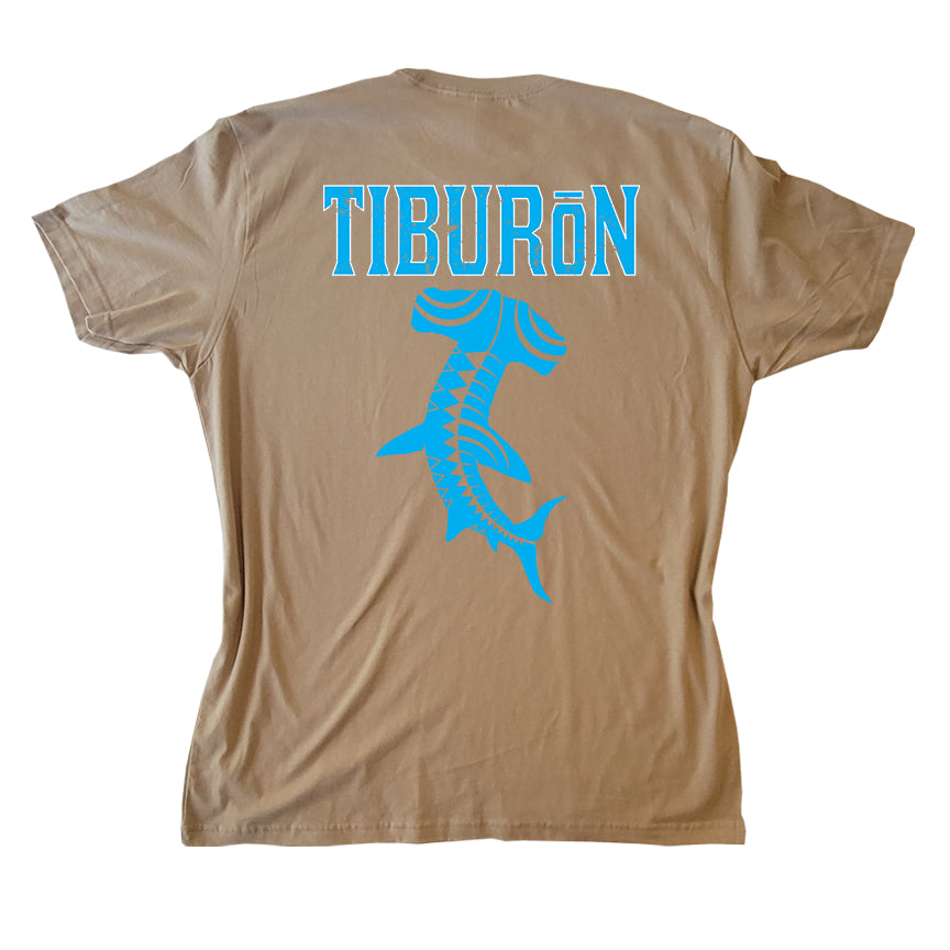 Tiburon Hammerhead Shark T Shirt Tan