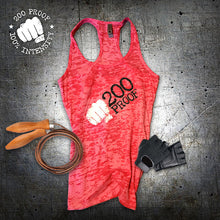 Load image into Gallery viewer, Women&#39;s Pink Burnout Racerback 100% Intensity
